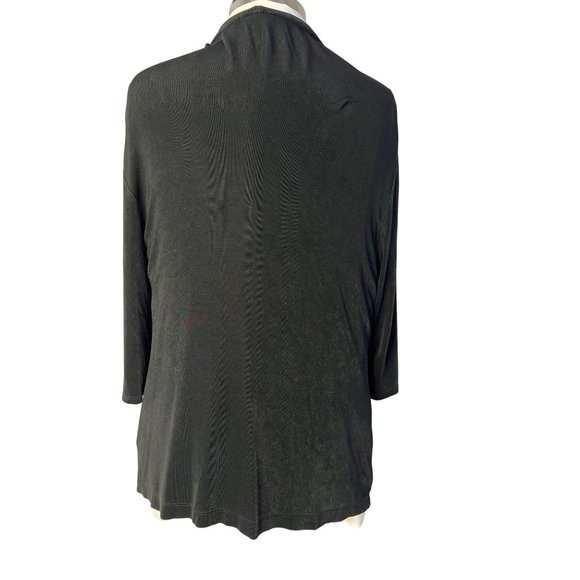 Chicos travelers 3/US-XL1-18 Cardigan Black 3/4 Sleeve Stretch - Picture 5 of 12